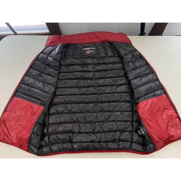 Hawke & Co Sport Down Packable Vest Mens Large Red Puffer Lightweight Jacket - Picture 5 of 11